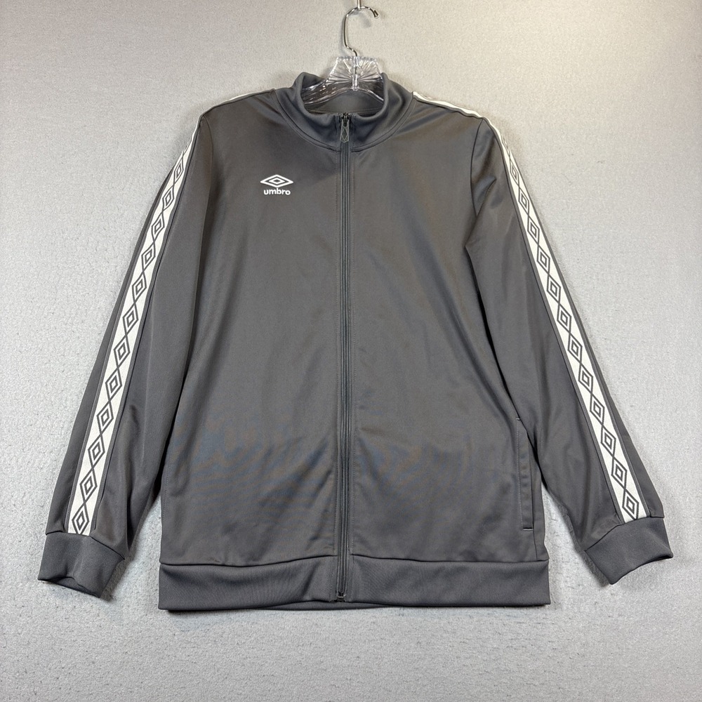 Umbro Mens Diamond Track Jacket Size XL Green Full Zip‎ Excellent Condition